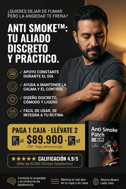 ANTI SMOKE PARCHES DE CONTROL PIDE 1 CAJA Y RECIBE 2