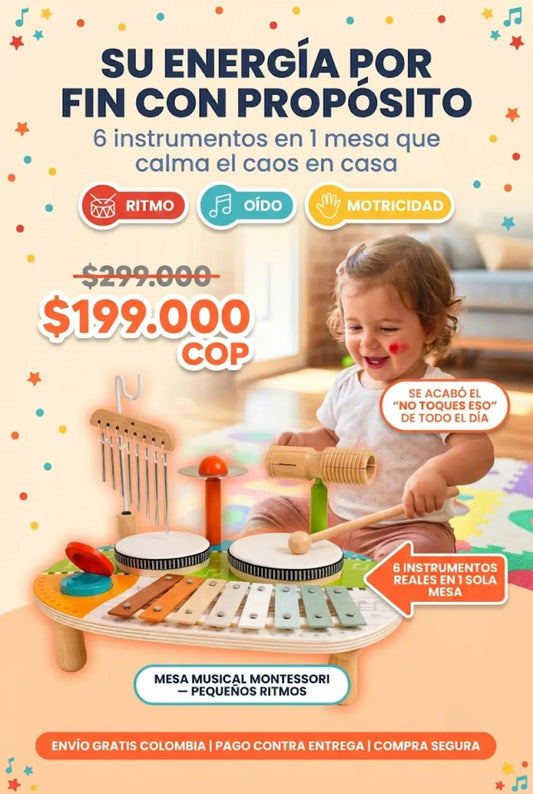 PEQUEÑOS RITMOS Mesa musical Montessori