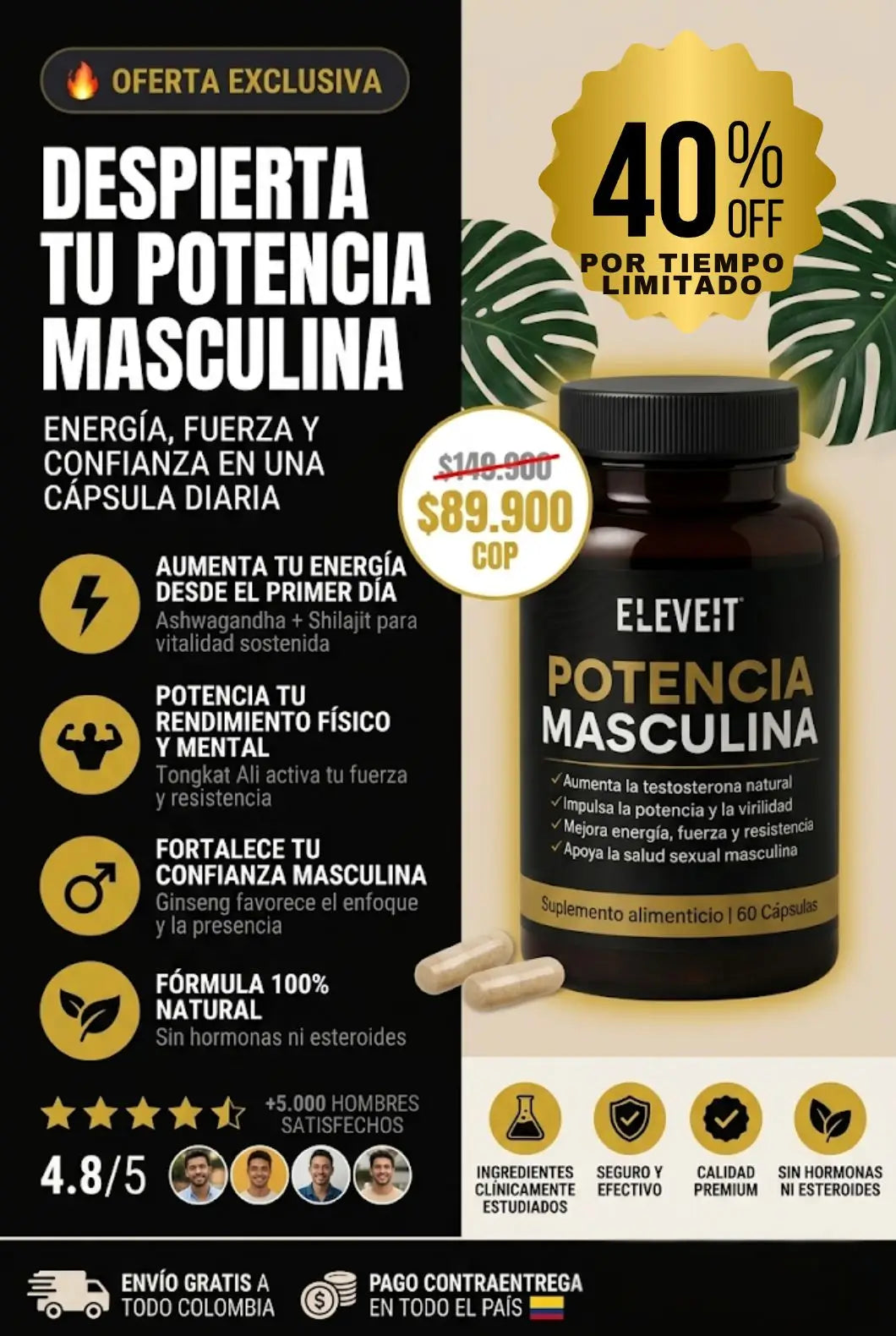 Eleveit Potencia Masculina X 60 Capsulas