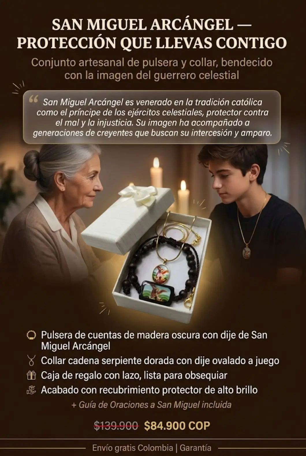 SET DE PROTECCIÓN ARCANGEL SAN MIGUEL + GUÍA DE ORACIÓN