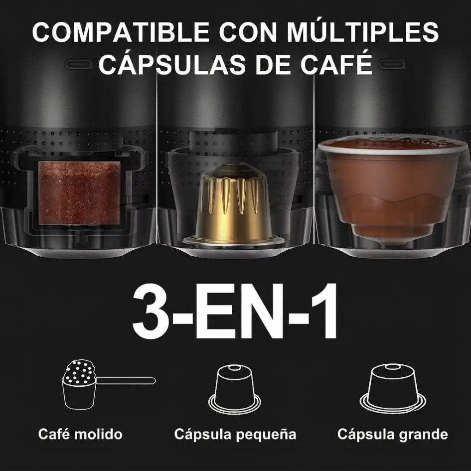 CAFETERA PORTÁTIL DE ESPRESSO 3 EN 1
