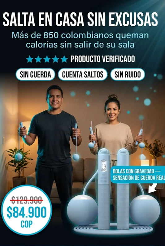 SALTADOR INTELIGENTE SIN CUERDA-Cardio Sin Límites desde casa