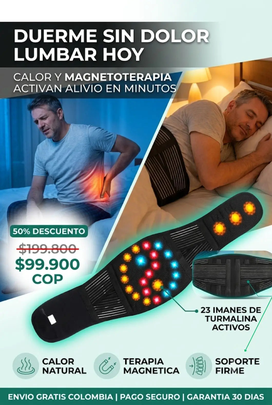 DORSALCORE PRO  Cinturón Térmico Turmalina Magnético