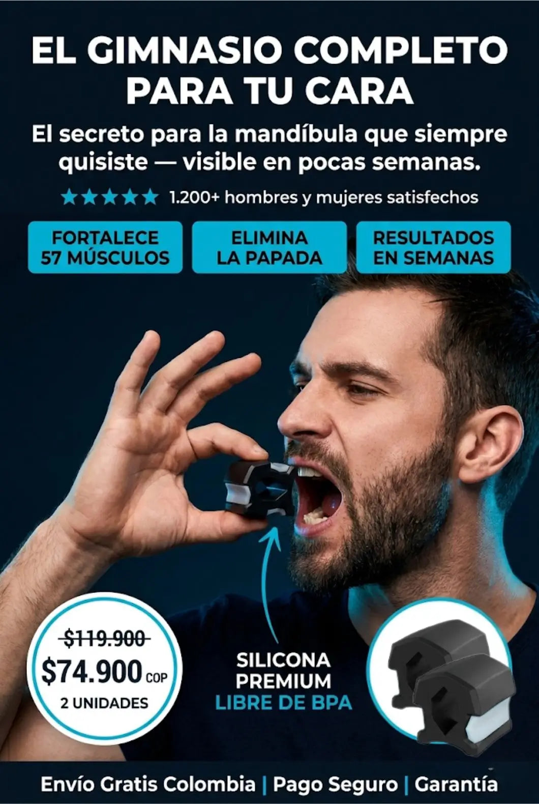 EJERCITADOR DE MANDIBULA-PERFILADOR FACIAL POR 2 UNIDADES