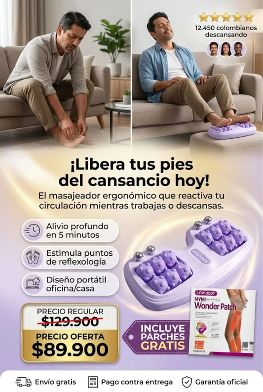 RelaxFoot Pro™ Masajeador para pies + Parches para piernas de obsequió