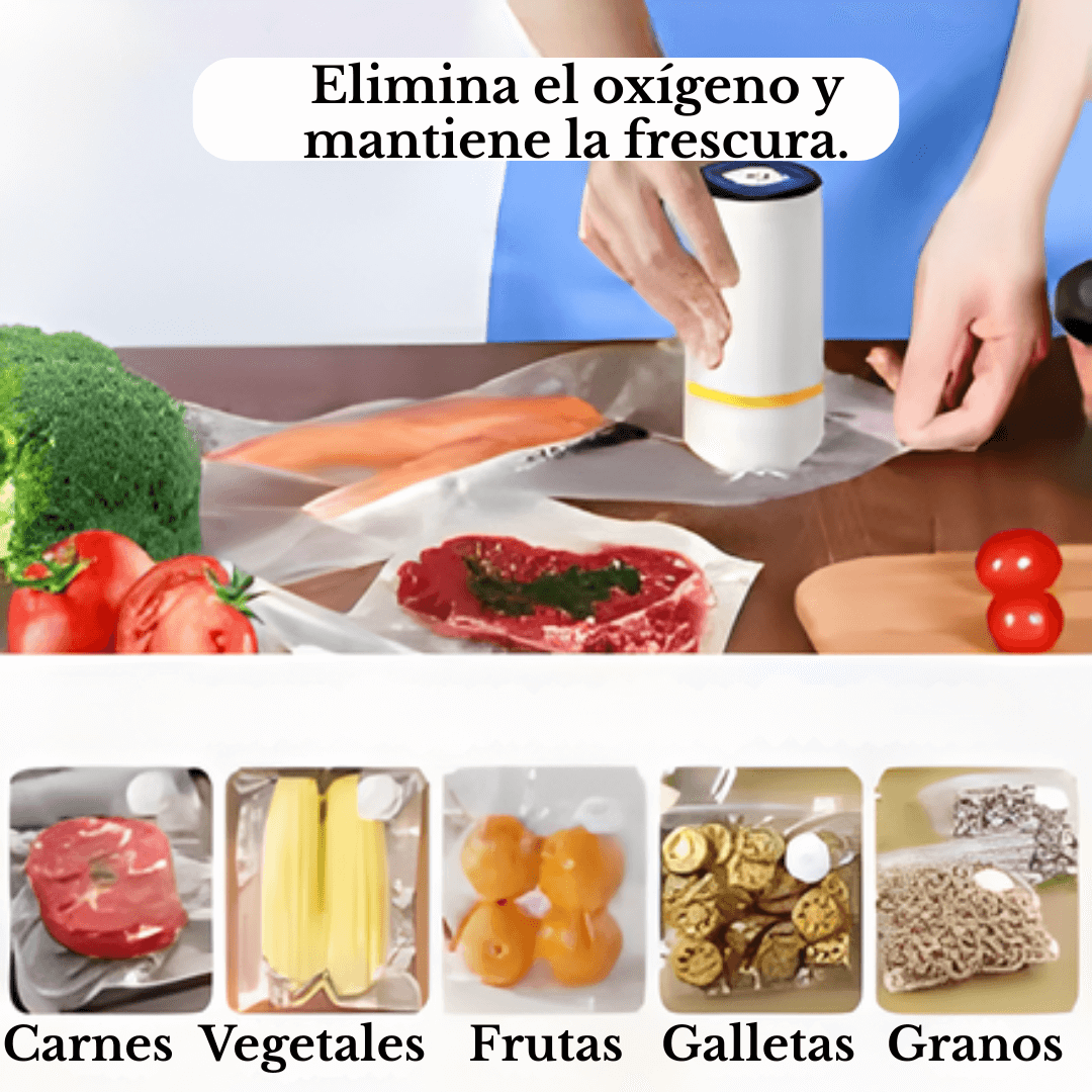 Vacuum Sealer Pro™  Kit de Sellado al Vacío +20 Bolsas de Obsequió