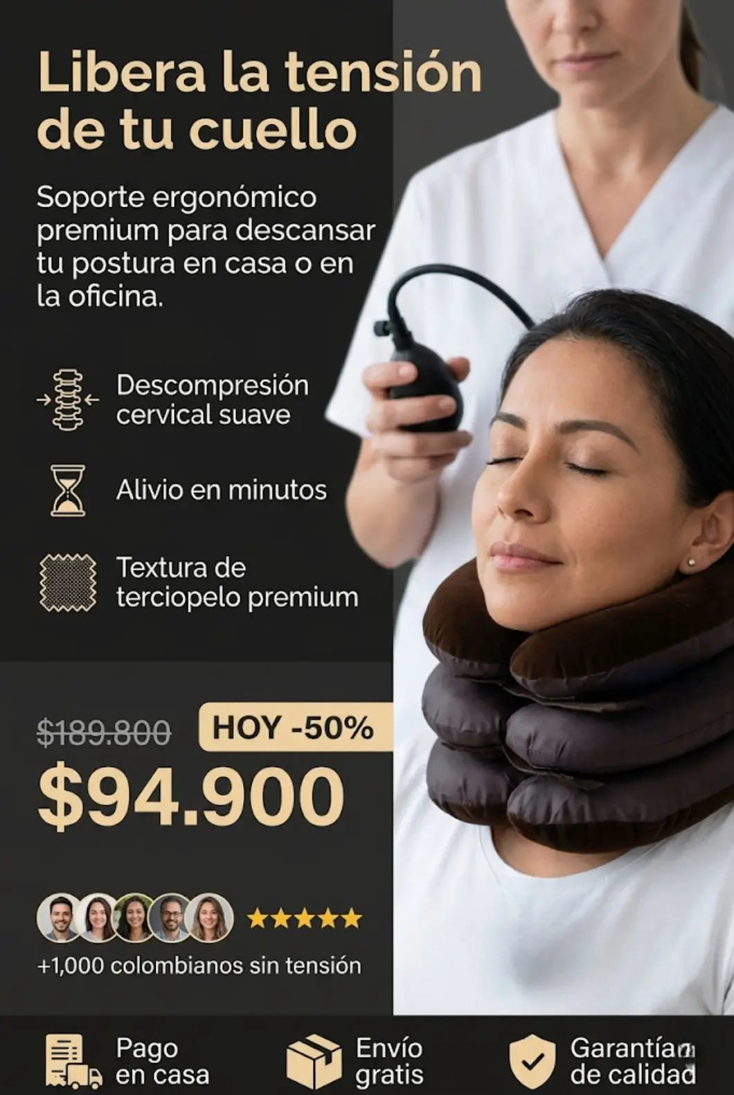 Collarín De Tracción Cervical Inflable