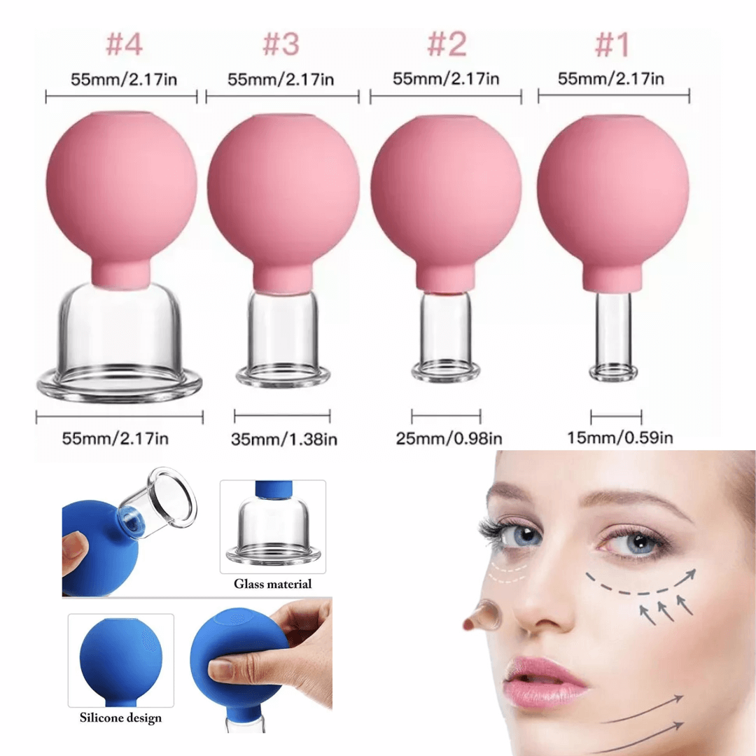 ⚕️Ventosas Drenaje Facial💫 X 4 +🎁