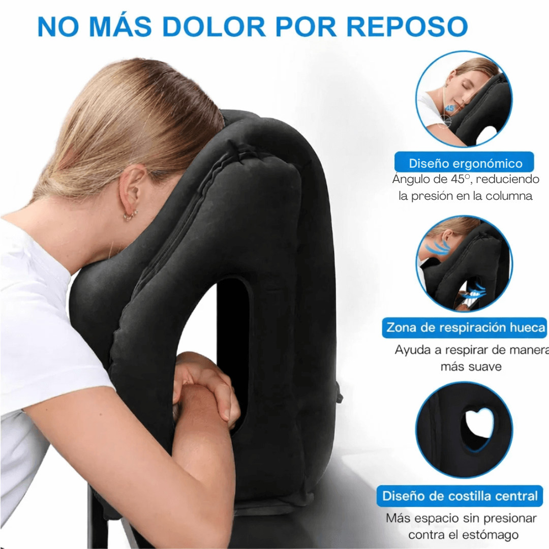 ALMOHADA DE CUIDADO CERVICAL INFLABLE PARA VIAJES + ANTIFAZ