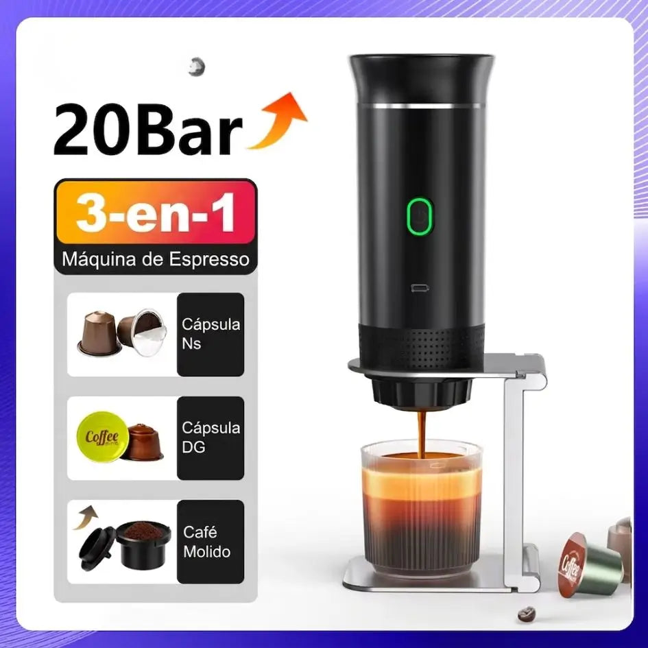 CAFETERA PORTÁTIL DE ESPRESSO 3 EN 1