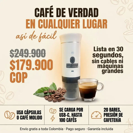 CAFETERA PORTÁTIL DE ESPRESSO 3 EN 1