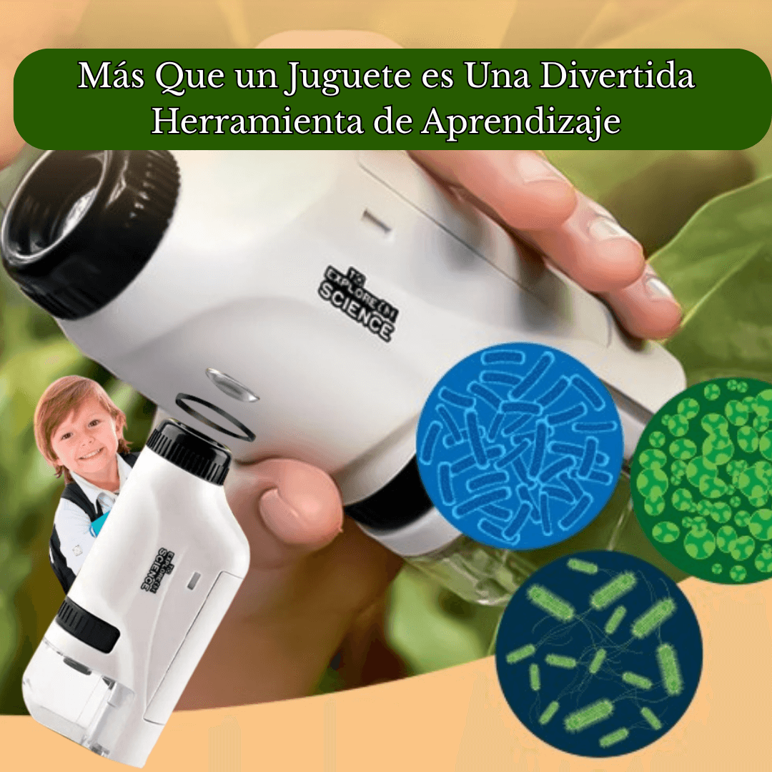 MicroMundo™ Microscopio portable para niños🔬+ Bitácora Imprimible