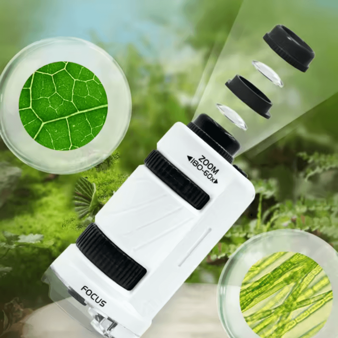 MicroMundo™ Microscopio portable para niños🔬+ Bitácora Imprimible