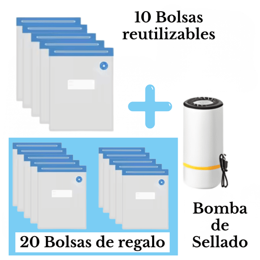 Vacuum Sealer Pro™  Kit de Sellado al Vacío +20 Bolsas de Obsequió