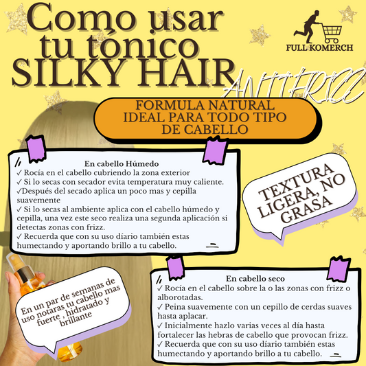 TÓNICO SILKY HAIR ANTIFRIZ PAGA 1 LLEVA 2💫X120 ml