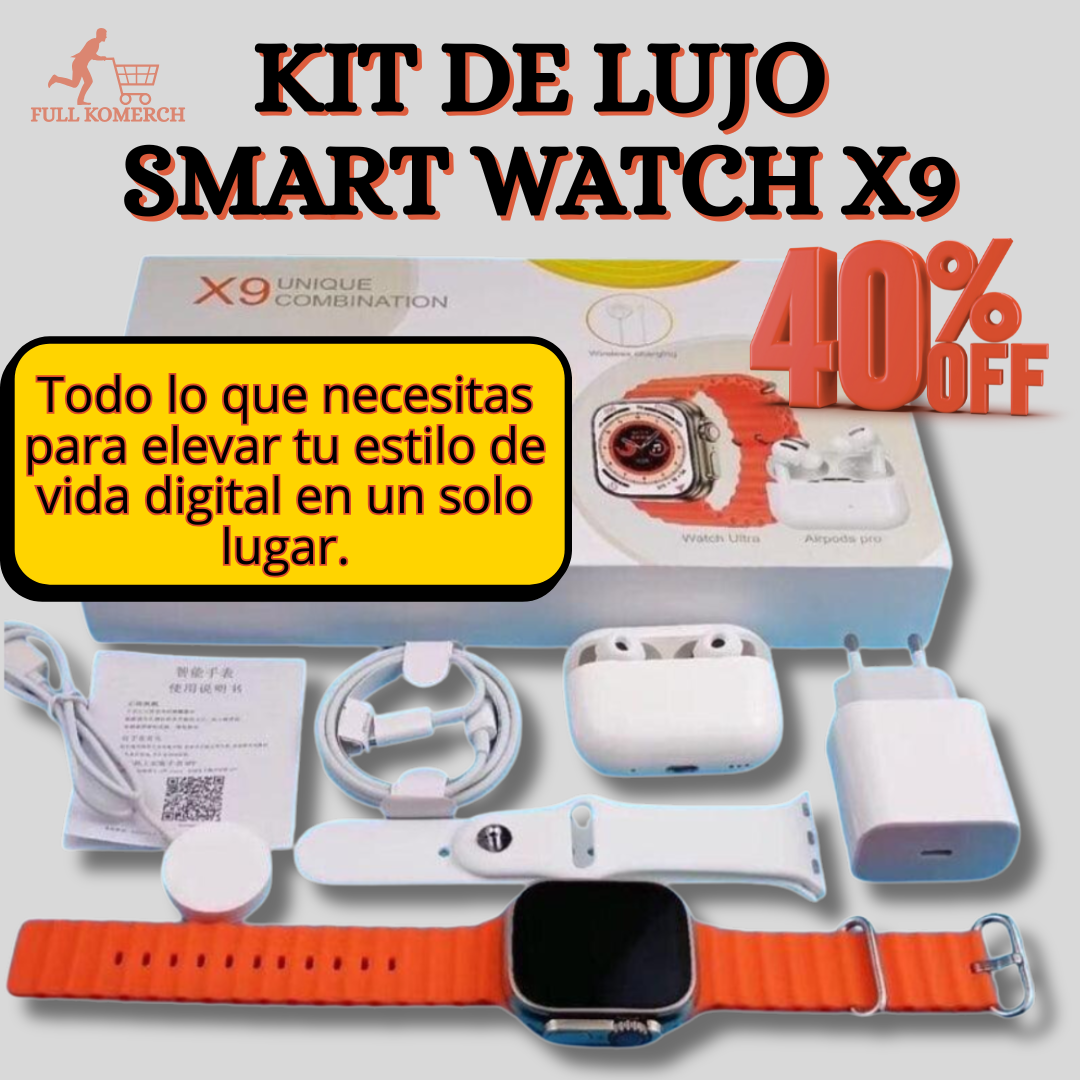 KIT DE LUJO SMART WATCH X9